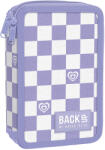 BackUP Penar cu instrumente de scris BackUp DW - Purple Chess, cu 2 fermoare (93601) Penar