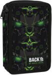 BackUP Penar școlar echipat Back Up DW - Monster Green, cu 2 fermoare (100385) Penar