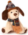 Amek Toys Jucărie de pluș Amek Toys - Câine de Crăciun cu pălărie și eșarfă, 20 cm (10264)
