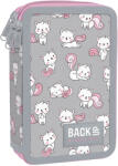 BackUP Penar cu instrumente de scris BackUp EW - Kitty, cu 3 fermoare (100484) Penar