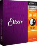 Elixir 11152 Nanoweb 12 10-47 Set de corzi pentru chitară acustică (11152)