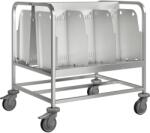 B. PRO Trolley cu farfurii TWH 2H 2-laturi înalte cu roți din plastic