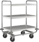 B. PRO Cărucior de servire execuție grea SW 8x5-3 roți galvanizate