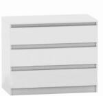 TEMPO KONDELA 3 fiókos komód, fehér, HANY NEW 003