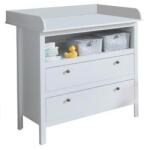 TEMPO KONDELA Komód pelenkázóasztallal 2S, fehér, OLJE