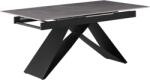 TEMPO KONDELA Kihúzható étkezőasztal, beton/fekete, 160-200x90 cm, MAJED - kondela