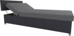 TEMPO KONDELA Állítható heverő, sötétszürke/szürke, DOMENA