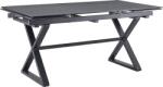TEMPO KONDELA Kihúzható étkezőasztal, szürke/fekete, 160-240x90x76 cm, LUXOL