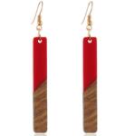 HARAHU Wow Resin Fülbevaló-Piros KP32692