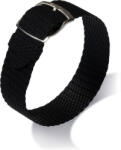 EULIT Panama egyrészes perlon óraszíj, fekete 18mm - oraszij