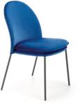 Halmar Scaun pentru living, stil modern, inaltime 84 cm, catifea bleumarin, otel