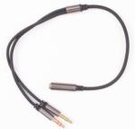 PadForce Splitter adaptor audio PadForce, Jack 3.5 mm la 2 x Jack 3.5 mm , Lungime 35cm