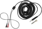 PadForce Cablu audio PadForce pentru casti Sennheiser HD25, cu Adaptor 6, 35 mm, Spiralat, Lungime 1.50 - 5m