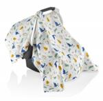 BabyJem Protectie soare din muselina pentru scaun auto 0-13 kg (Model: Dino) (bj_1591)