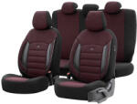 Otom Set Huse Auto 11buc Bumbac Sport Plus Design Negru / Burgundia 0029548 (0029548)