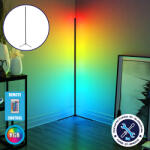 GloboStar Lampa de podea LED Î100xL15cm. cu Lumină RGB 100lm Negru GLOBO-100-8 (GLOBO-100-8)