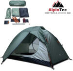 AlpinPro Olympus 2 Cort Camping Igloo de Iarnă pentru Alpinism Kaki cu Dublu Material pentru 2 Persoane Impermeabilă 5000mm 220x160x100cm 16002 (16002) Cort