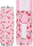 Estia Home Art Travel Cup Save the Aegean Reciclabil Pahar Termos Oțel inoxidabil / Plastic Fără BPA 500ml Cherry Rose cu Pai 01-16791 (01-16791)