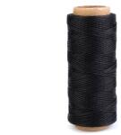 Fashion Viaszos poliészter cérna, extra erős, 1mm, 50m, fekete, 240045