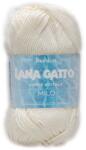 LANA GATTO Milo kötő/horgoló fonal, 100% mercerizált pamut, 50g, 8682, Naturale, törtfehér