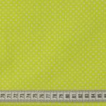 Fashion Lime zöld alapon 3mm-es pöttyös anyag, patchwork pamutvászon, 140cm/0, 5m