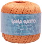 LANA GATTO Cable5 horgolófonal, egyiptomi Mako pamut, 50g, 9661, Mandarino