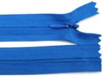 Fashion Műanyag fogú rögzített (nem bontható) rejtett spirálcipzár, 3mm, 45cm hosszú, 270360, kék