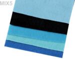 Fashion Dekor poliészter filc készlet, 10x46cm, 1mm, 790094 - kékes színek