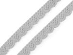 Fashion Pamut csipke szalag, pálcás, 14mm, 180762, világosszürke