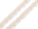 Fashion Pamut csipke szalag, pálcás, 12mm, 550013, krém