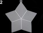  Műanyag kanavász / hímzőháló, csillag, 14cm, 740489