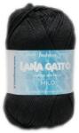 LANA GATTO Milo kötő/horgoló fonal, 100% mercerizált pamut, 50g, 8708, Nero, fekete