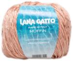 LANA GATTO Muffin kötőfonal flitterekkel, pamut és újrahasznosított poliészter, 50g, 9601, Salmone
