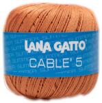LANA GATTO Cable5 kötő/horgoló fonal, egyiptomi Mako pamut, 50g, 7829, Albicocca