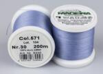 Madeira Cotona kézi és gépi, himző- és quilting cérna 200m, No. 30 - 571, púderkék