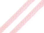 Fashion Pamut csipke szalag, 12mm, 550093, rózsaszín