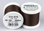 Madeira Cotona kézi és gépi, himző- és quilting cérna 200m, No. 30 - 678, kávébarna