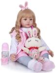 ProCart Papusa Bebelus Procart Aspect Realist Jucarie Iepuras Biberon Suzeta 55cm 3 ani+ (545868) Papusa