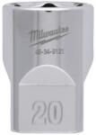 Milwaukee Cheie Tubulara Milwaukee 1/2'', Metric, scurta - 20 mm (4932480018) Set capete bit, chei tubulare