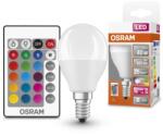 OSRAM E14 RGBW LED Star+ kisgömb 4, 9W 470lm 2700K melegfehér 200° - 40W izzó helyett, távirányítóval (4058075430877)