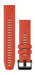 Garmin Curea Garmin QuickFit 22mm, silicon, flame red, cataramă neagră (Fenix 7/6/5, Epix 2)