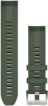 Garmin Curea Garmin Quickfit 22 mm, silicon, verde închis, cataramă din oțel (MARQ)