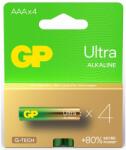 GP Batteries elem Ultra alkáli mikro ceruza (AAA) GP24AU-PGB4 4db (GP24AU-PGB4)