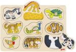 Goki Puzzle din lemn cu manere Goki - Decoratiuni, cu modele ascunse (57585) Puzzle