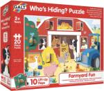 Galt Puzzle educațional cu clapete Galt - Cine se ascunde în fermă? (1005536) Puzzle