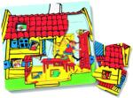 Pippi Puzzle din lemn cu trei straturi Pippi - Pippi șosetele lungi, 24 de piese (44380500) Puzzle