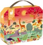 Janod Puzzle in valiza pentru copii Janod - Rezervatie, 54 piese (J02650) Puzzle