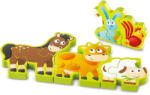 Hape Puzzle din lemn Hape - Numere si animale domestice, doua fete (H1628) Puzzle