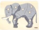 Viga Toys Puzzle educațional Montessori Viga - Elefant (44601) Puzzle