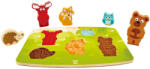 Hape Puzzle din lemn Hape - Atinge si recunoaste, animale salbatice (H1621) Puzzle